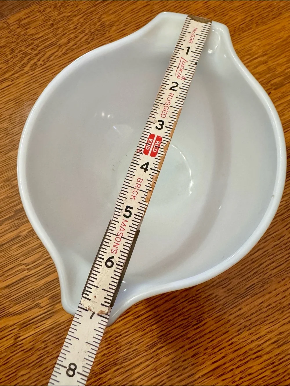 Pyrex Cinderella Brown and White Floral Fruit Mixing Bowl (smallest size)